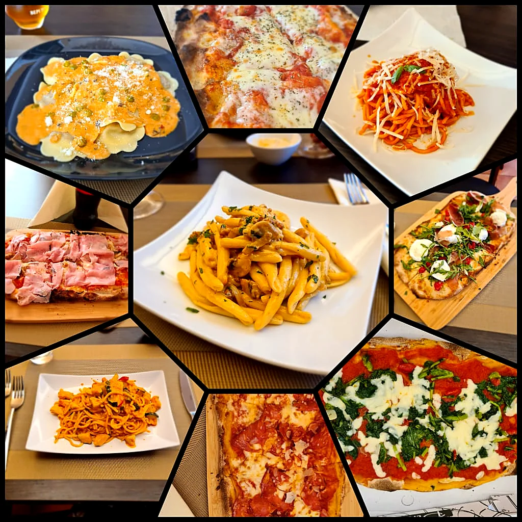 Auswahl an Pinsa und Pasta